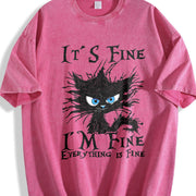 It's Fine Vintage Washed T-Shirt in Red