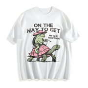 On My Way to Get My Stuff Together Cotton T-Shirt in White