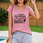 European and American Letter Tank Women's Color Cotton Tank Top in Pink