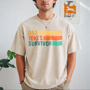 Dad Jokes Champion Vintage Washed T-Shirt in Beige