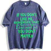 Mind Over Matter Bold Text for Spring and Outfits vintage washed oversized T-shirt in Blue