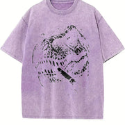 T Rex Smoke Y2k 90s Vintage Washed T-Shirt in Purple