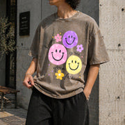 Teacher Happy to See Your Face Vintage Washed T-Shirt in Brown