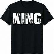 Chess King Cotton T-Shirt in Black