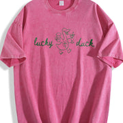 St Patricks Day Baby Vintage Washed T-Shirt in Red