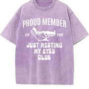 Dad Just Resting My Eyes Vintage Washed T-Shirt in Purple