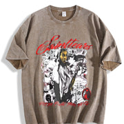 The World Is Yours Vintage Washed T-Shirt in Brown