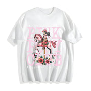 Pink Pony Club I'm Gonna Keep on Dancing Cotton T-Shirt in White