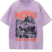 I'm from the 1900s Retro Vintage Washed T-Shirt in Purple