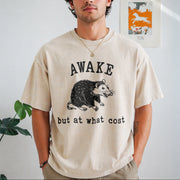 Awake at What Cost Vintage Washed T-Shirt in Beige