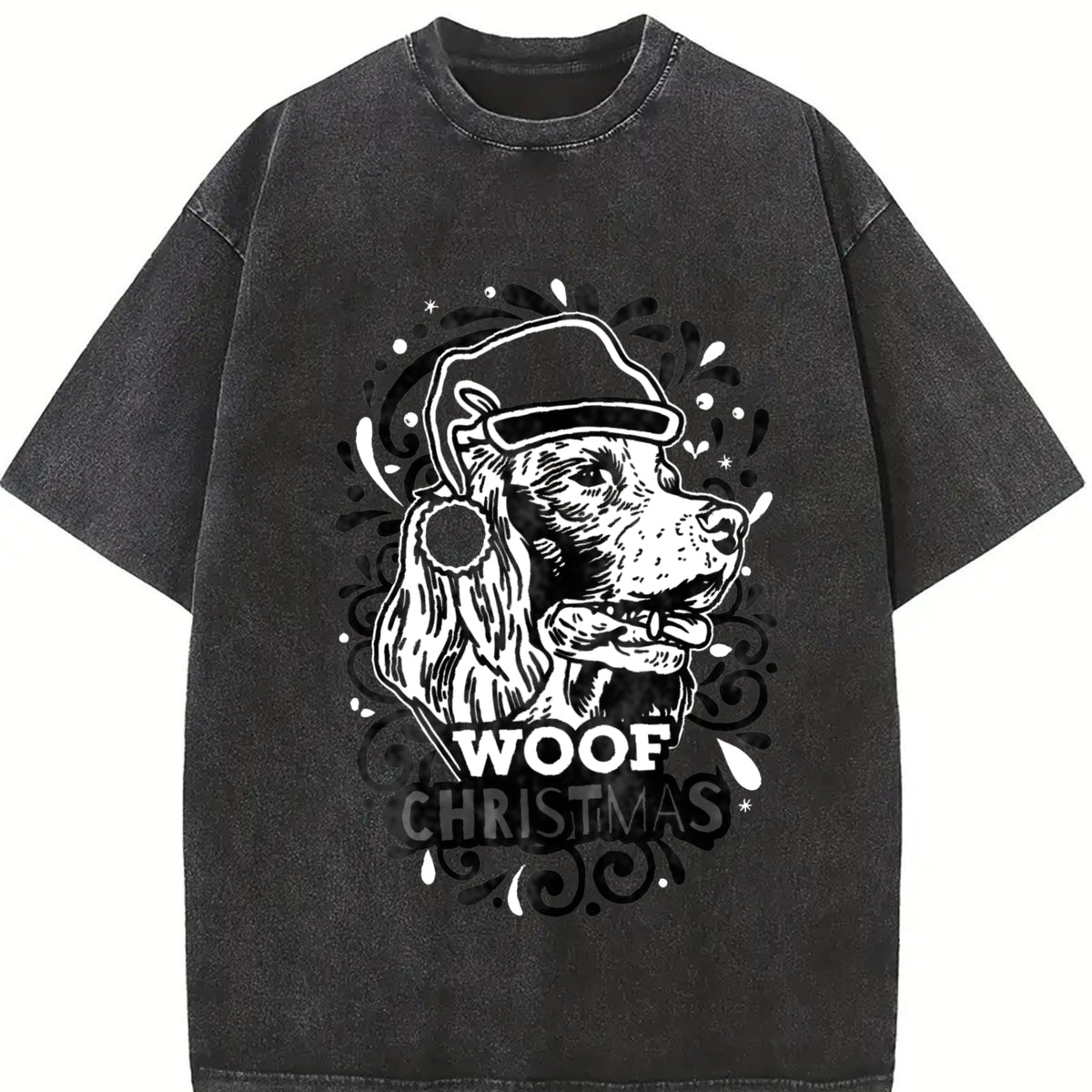 Black Loose Vintage Washed T-Shirt in Black
