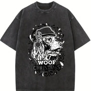 Black Loose Vintage Washed T-Shirt in Black