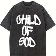 Child of God Graffiti Sleeveless Tank Vintage Washed T-Shirt in Black