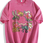 Love the Unloved Insects vintage washed oversized T-shirt in Red
