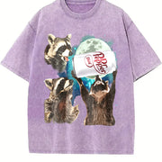 Three Raccoons Diet Dr Pepper vintage washed oversized T-shirt in Purple