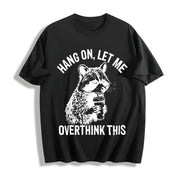 European and American Animal Cotton T-Shirt in Black