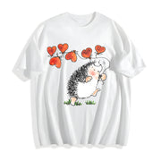 Valentine's Day Spring Cotton T-Shirt in White