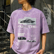 Porsche Performance Vintage Washed T-Shirt in Purple
