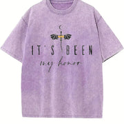 Fourth Wing It’s Been My Honor Vintage Washed T-Shirt in Purple