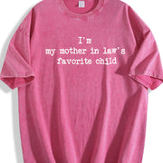 IM My Mother in Laws Favorite Child Parent Vintage Washed T-Shirt in Red