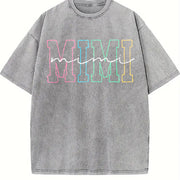 Cute MIMI for MIMI Vintage Washed T-Shirt in Gray