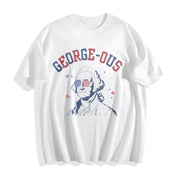 History Teacher George Washington Cotton T-Shirt in White