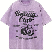 Manchester Boxing Club 2004 Vintage Washed T-Shirt in Purple
