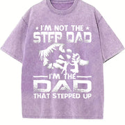 I'm Not the Stepdad Vintage Washed T-Shirt in Purple