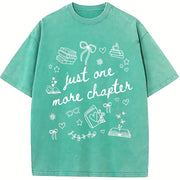 Just One More Chapter Vintage Washed T-Shirt in Blue