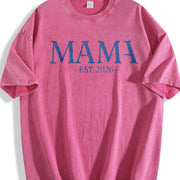 Personalized Grandma and Grandpa Vintage Washed T-Shirt in Red