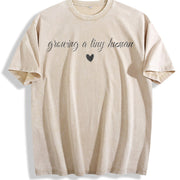 Cute Pregnancy Growing a Tiny Human Vintage Washed T-Shirt in Beige