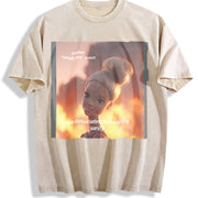 Another Totally Fine Event Dissociating Doll Vintage Washed T-Shirt in Beige
