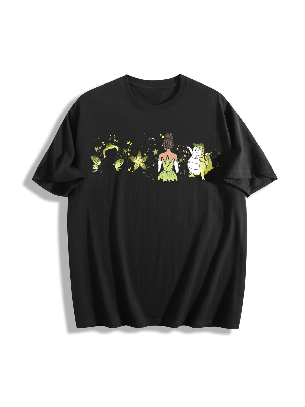 New Orleans Princess Cotton T-Shirt in Black