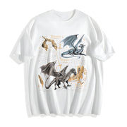 Fourth Wing Dragon Cotton T-Shirt in White