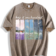 Keep It 100 Land Sea Sky Fate of Ophelia TS Showgirl vintage washed oversized T-shirt in Brown