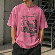 P1 Supercar 90s Vintage Washed T-Shirt in Red
