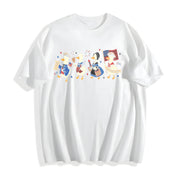 America 250 Years Patriotic Cotton T-Shirt in White
