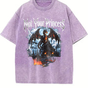 Not Your Princess 90s Vintage Washed T-Shirt in Purple
