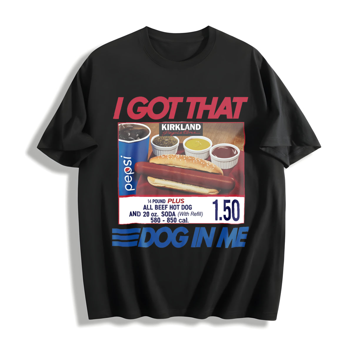 I Got That Dog in Me Cotton T-Shirt in Black