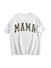 Floral Mama Strong Woman Cotton T-Shirt in White