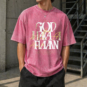 God Has a Plan Vintage Washed T-Shirt in Red