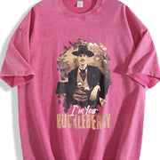 I'm Your Huckleberry Doc Holliday /Tombstone Western/ vintage washed oversized T-shirt in Red