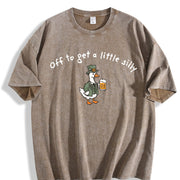Off to get a little silly Shamrock – St. Patrick’s Day vintage washed oversized T-shirt in Brown