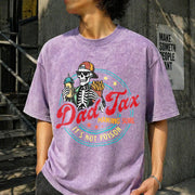 Dad Tax Making Sure It's Not Poison Fathers Day Vintage Washed T-Shirt in Purple