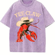 Elegant and Refined Vintage Washed T-Shirt in Purple