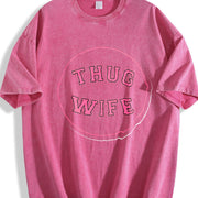 Thug Wife Vintage Washed T-Shirt in Red