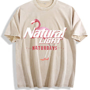 Natural Light Saturdays Vintage Washed T-Shirt in Beige