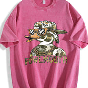 Sleeveless Tank Camo Duck Fowlmouth Muscle Vintage Washed T-Shirt in Red