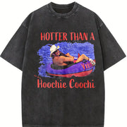 Country Music Hot Tropical & Americana Humor Vintage Washed T-Shirt in Black