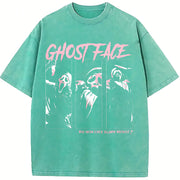 Ghostface Horror Movie Vintage Washed T-Shirt in Blue